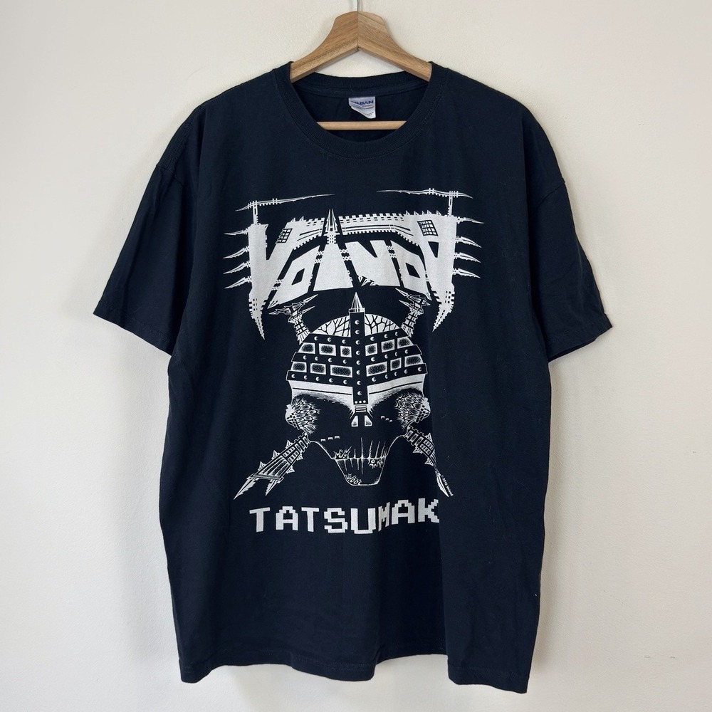 Vintage Y2k Voivod Dimension Hatross Heavy Metal Band Black Tee Shirt - XL
